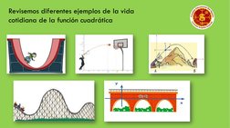 Revisemos diferentes ejemplos de la vida 
cotidiana de la función cuadrática 
