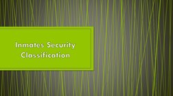 Inmate Classification and Security Levels | PDF | Prison | Detention ...