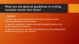 Guidelines for Constructing Written Tests | PDF | Educational ...