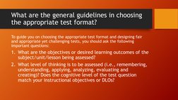 Guidelines for Constructing Written Tests | PDF | Educational ...