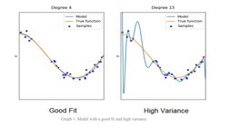 Graph 1. Model with a good fit and high variance
