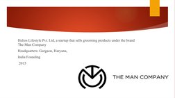 Helios Lifestyle Pvt. Ltd, a startup that sells grooming products under the brand 
The Man Company
Headquarters: Gurgaon, Har