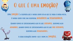 O que é uma emoção?
UMA EMOÇÃO É a resposta que o nosso corpo dá ao que se passa à nossa volta.   
O nosso corpo pode dar res