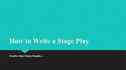 Stage Play Guide Programme Writing a Stage Play Guide | PDF | Play (Theatre)
