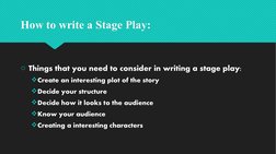 Stage Play Guide Programme Writing a Stage Play Guide | PDF | Play (Theatre)