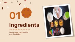 Ingredients
Here’s what you need for 
your COOKIESS
01
