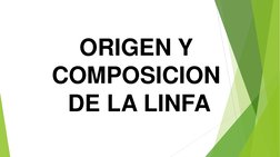 ORIGEN Y 
COMPOSICION 
DE LA LINFA
