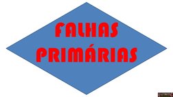 FALHAS  
PRIMÁRIAS 
