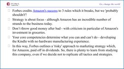 RV College of
Engineering 
Go, change the world
⮚Forbes credits Amazon's success to 3 rules which it breaks, but we 'probably