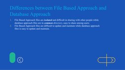 File vs Database Approach Explained | PDF | Computer File | Databases