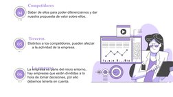   Terceros
 La empresa
La empresa es parte del micro entorno, 
hay empresas que están divididas a la 
hora de tomar decisione