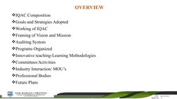 NAAC Presentation Overview and IQAC Structure | PDF | Educational ...