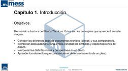 Capítulo 1. Introducción.
Objetivos.
Bienvenido a Lectura de Planos Técnicos. Estos son los conceptos que aprenderá en este