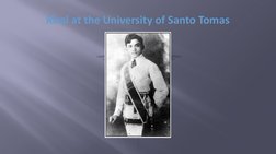 Rizal at the University of Santo Tomas
