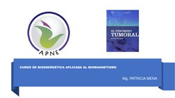CURSO DE BIOENERGÉTICA APLICADA AL BIOMAGNETISMO
Mg. PATRICIA MENA
