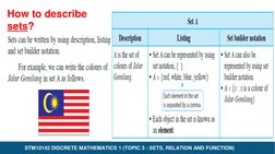 Written Description Set Math Sets, Relations, and Functions Overview | PDF | Set (Mathematics ...