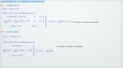 CONTINUIDAD DE LAS FUNCIONES ELEMENTALES 
• -
Función irracional
Función irracional
• -
La función es continua en su dominio