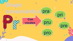 Grupo 
consonántico:
Con 
vocales 
pra
pre
pri
pro
pru
