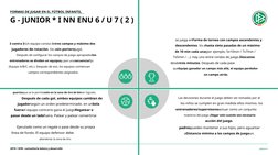 FORMAS DE JUGAR EN EL FÚTBOL INFANTIL
G - JUNIOR * I NN ENU 6 / U 7 ( 2 )
se juega enForma de torneo con campos ascendentes y