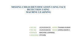 Deep Learning for Missing Child ID | PDF | Deep Learning | Machine Learning