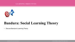 LEARNING OBJECTIVES
Bandura: Social Learning Theory
Icon
