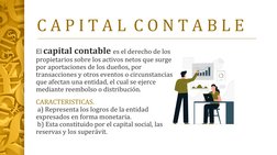 C A P I T A L  C O N T A B L E
El capital contable es el derecho de los 
propietarios sobre los activos netos que surge 
por