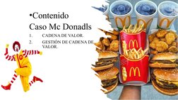 •Contenido
Caso Mc Donadls
1.
CADENA DE VALOR.
2.
GESTIÓN DE CADENA DE 
VALOR.
