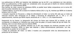 Las publicaciones de NEMA son bastante más detalladas que las de IEC y sus estándares son más estrictos.
Entre sus publicacio