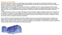 Eficiencia en motores NEMA
La eficiencia del motor es una de sus características más importantes, ya que indica su capacidad