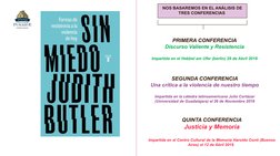 PRIMERA CONFERENCIA
Discurso Valiente y Resistencia
Impartida en el Hebbel am Ufer (berlín) 29 de Abril 2018
SEGUNDA CONFEREN