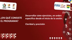 ¿EN QUÉ CONSISTE 
EL PROGRAMA?
Desarrollar siete ejercicios, en orden 
especifico desde el inicio de la sesión.
Claridad y pr
