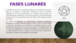 FASES LUNARES
•
A DIFERENCIA DE OTRAS TRADICIONES ESPIRITUALES EN DONDE SE RELEGA EL
PAPEL DE LA MUJER A UN SEGUNDO TÉRMINO,