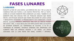 FASES LUNARES
1.- LUNA NUEVA
DURANTE LA FASE DE LUNA NUEVA, LAS ENERGÍAS DEL SOL Y DE LA LUNA SE
COMBINAN PARA DAR FUERZA A L