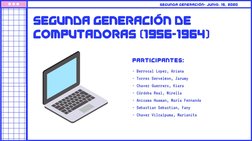 Segunda Generación de Computadoras (1956-1964) | PDF | Almacenamiento ...