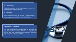 3. Planificación
Necesitamos saber de qué recursos disponemos, para 
distribuirlos de manera efectiva.
4. Ejecución
Nos ponem