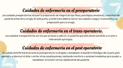 Cuidados de enfermería en el preoperatorio
Los cuidados preoperatorios incluyen la preparación de integral de tipo físico, ps