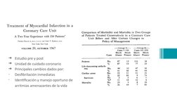 ➔Estudio pre y post
➔Unidad de cuidado coronario
➔Principales cambios dados por:
-
Desfibrilación inmediatas
-
Identificación