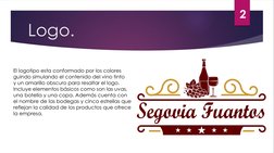 Logo.
El logotipo esta conformado por los colores 
guindo simulando el contenido del vino tinto 
y un amarillo obscuro para r