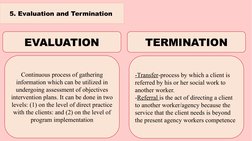 Stages of the Social Work Helping Process | PDF | Social Work | Evaluation