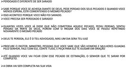 PERDOADO É DIFERENTE DE SER SARADO
SABE PORQUE VOCE SE ACHEGA DIANTE DE DEUS, PEDE PERDAO DOS SEUS PECADOS E QUANDO VOCE
ME