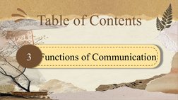 Table of Contents
Functions of Communication
3
