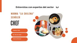 CHEF
Entrevistas con expertos del sector

Valdivia, Chile
58  años de edad
Chef profesional
N O R M A  “ L A  C H I L E N A ”