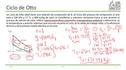 JHRR
TG&V
5
Ciclo de O0o
Un ciclo de O8o ideal 4ene una relación de compresión de 8. Al inicio del proceso de compresión el a