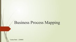 Business Process Mapping
Usama Patel – 22M002
