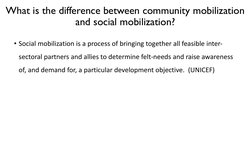 Community Mobilization Strategies Explained | PDF | Community | Empowerment