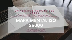 MAPA MENTAL ISO
25000
U N I V E R S I D A D  P E R U A N A  L O S
A N D E S
F a c u l t a d  d e  I n g e n i e r í a
E S C U