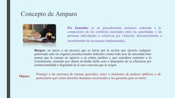 Concepto de Amparo
Burgoa: un juicio o un proceso que se inicia por la acción que ejercita cualquier 
gobernado ante los órga