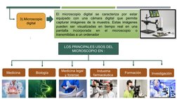 3).Microscopio 
digital
El microscopio digital se caracteriza por estar 
equipado con una cámara digital que permite 
captura