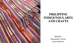 Philippine Indigenous Arts and Crafts | PDF | Weaving