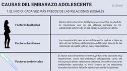 Dentro de los factores biológicos se encuentra la edad de
la menarquia, que en las últimas décadas se ha
adelantado sobre tod